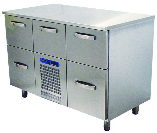 Barkylbänk, 9 lådor, 2000x650x900mm