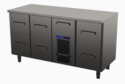 Barkylbänk, 7 lådor, 1600x650x900mm