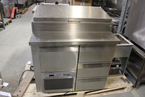 Beredningskylbänk, 4 x GN1/1 lådor, 940x700x870/1100mm (MÄSS-EX)