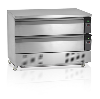 Frysbänk, 2 x GN3/1 lådor, 1230x700x865mm