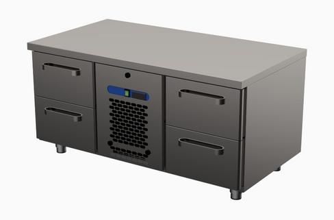 Grillkylbänk, 4 lådor, 1200x650x650mm
