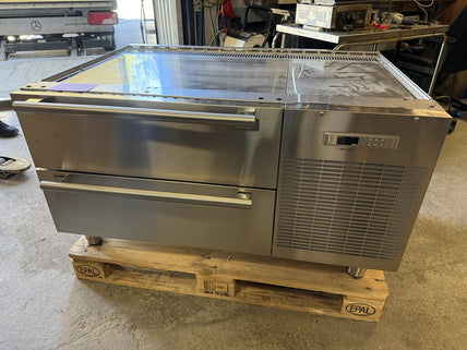 Grillkylbänk, 2 x GN2/1 lådor, 1200x850x650mm (MÄSS-EX)