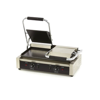 Klämgrill, slät/slät, 2 zoner, 570x305x210mm