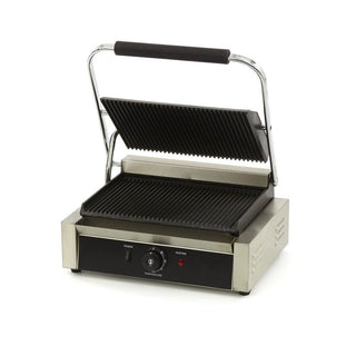 Klämgrill, räfflad/räfflad, 1 zon, 410x305x210mm